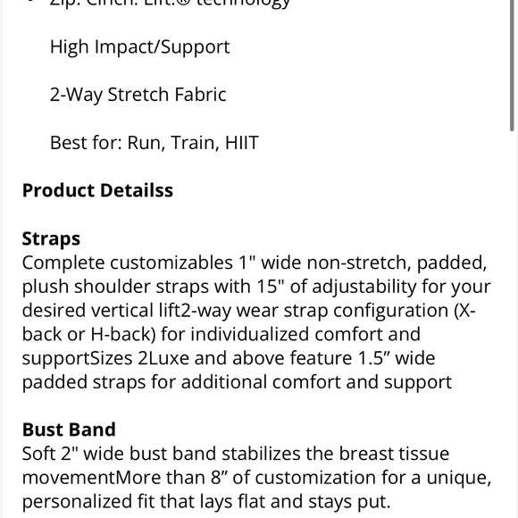 SheFit Flex Sports Bra NWT! Size:5LUXE - Picture 15 of 16